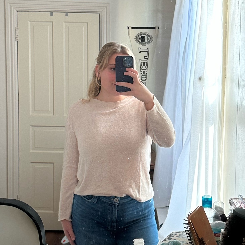 Zara Sweater Light Pink Lightweight Medium